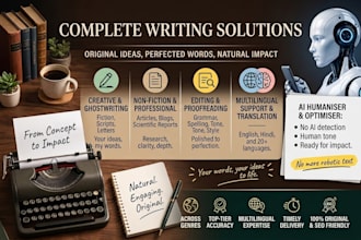 professionally write edit proof read translate and humanise your work