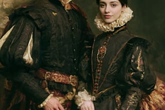 create custom royal couple portraits