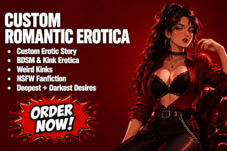 write custom erotic story, kinky bdsm and nsfw erotic writing for you