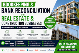 do bookkeeping and bank reconciliation for real estate and construction