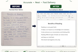 covert handwritten notes to word or PDF