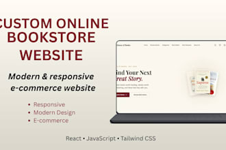 build a professional custom online bookstore website