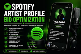 professionally optimize your spotify artist profile and bio