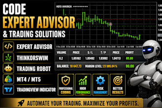 code expert advisor, thinkorswim, trading robot, mt4, mt5, tradingview indicator