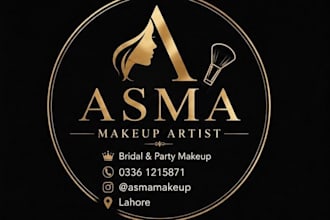 design luxury logo and branding for makeup artist and salons