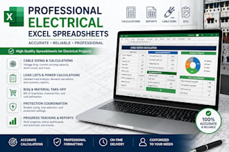 create electrical engineering calculations and excel  reports