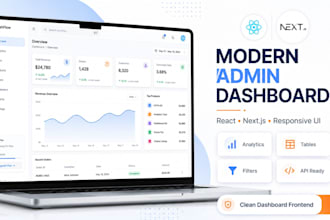 build modern react next js admin dashboard
