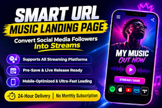 create a smart URL music landing page for your new release