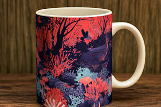 make amazing typography and custom coffee mug design