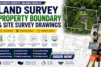 create florida ca, tx land survey property boundary site survey drawings