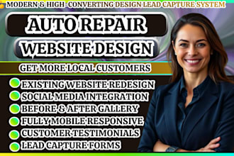 auto repair website, mechanic website, auto shop website, car repair website