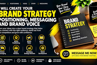 create your brand strategy, positioning, messaging and brand voice