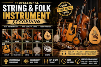 record violin viola cello fiddle oud guitar mandolin erhu banjo and dobro