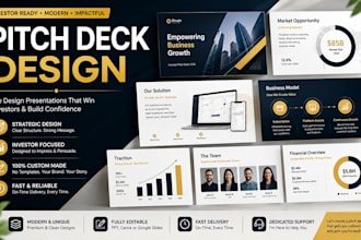 design a stunning professional investor and startup pitch deck