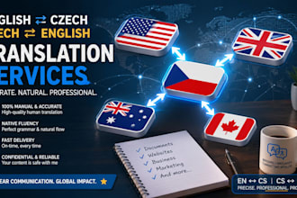 translate anything from english to czech and czech to english