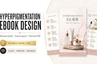 hyperpigmentation ebook design skincare guide premium brand canva layout pdf