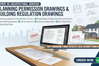 do uk building regulations drawings and planning permission drawings