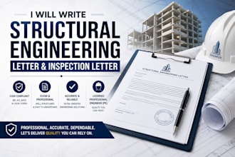 write structural engineering letter and structural inspection letter