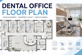 design dental office floor plan with operatory bed and equipment placement