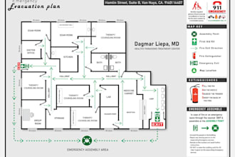 design fire safety and emergency evacuation plan, exit plan