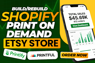 design custom graphic t shirt for shopify print on demand store etsy pod website