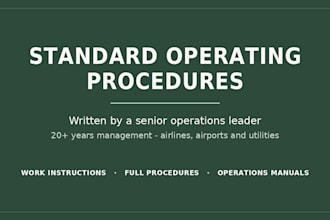 write your standard operating procedure or associated documentation