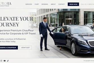 build private chauffeur website limousine, airport transfer website with booking
