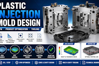 optimize plastic product for injection molding and design the mold