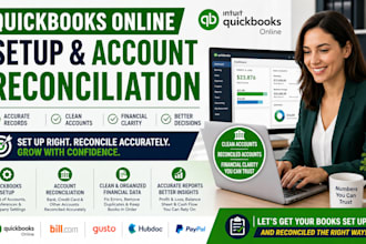 do quickbooks online setup and account reconciliation