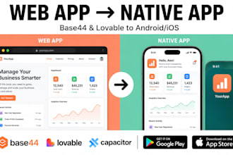 convert your base44 or lovable app to android and ios with capacitor play store