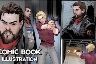 draw comic book illustration graphic novel comic page artist character design