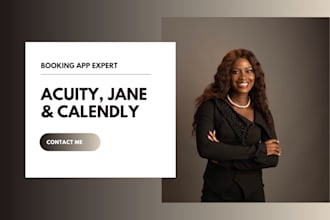 setup acuity scheduling, calendly or jane app booking system