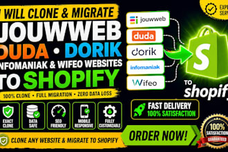 clone infomaniak website migrate jouwweb dorik migration miva website to shopify