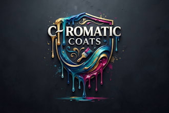 design a creative dripping paint logo for your brand
