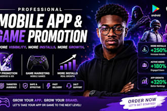 do viral app promotion, game marketing for android app mobile game IOS app USA