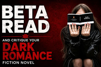 beta read and critique your dark romance and litrpg fantasy fiction novel