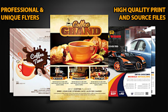 design professional flyer, poster and promotional designs