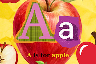 design educational flashcards and coloring books for kids