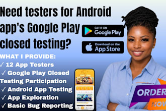 provide 12 app testers for google play closed testing 12 android app testers
