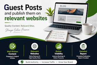 write SEO guest posts and publish them on relevant websites
