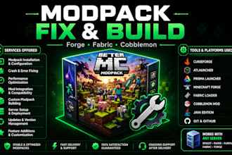 fix optimize or create your minecraft modpack forge fabric cobblemon server