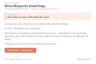write high converting direct response and email copy