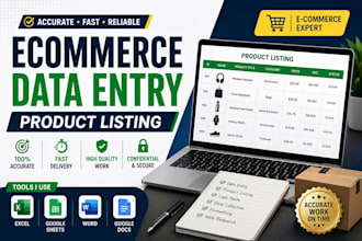accurately do ecommerce product data entry and product listing