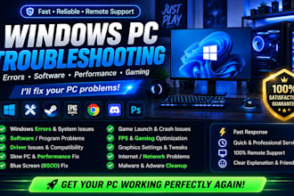 fix windows PC errors, software problems