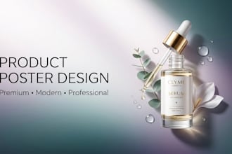 design a professional creative product poster