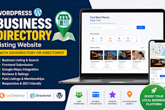 build wordpress business directory website with geodirectory or directorist