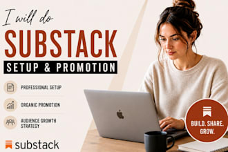 do substack setup and organic substack promotion