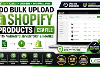 do bulk upload shopify products csv file with variants inventory and images
