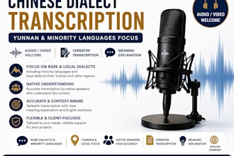 transcribe chinese dialect and minority language audio