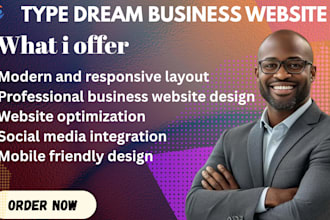 design a professional typedream business website